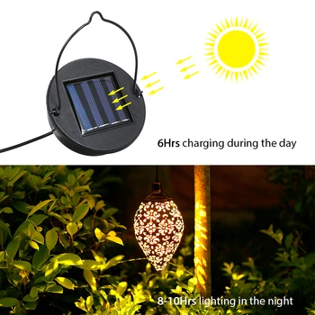 D2 Päikese Valgus LED Laterna Vanik Veekindel aed valgus, mis Rippus Väljas Haldjas Tuled Solar Lamp Vanik Aia Kaunistamiseks