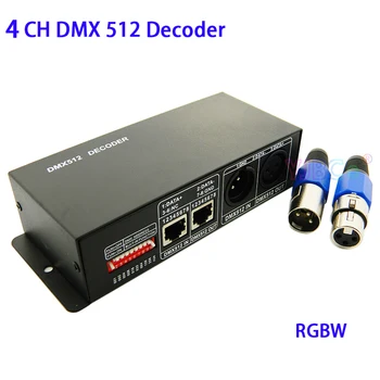 DC 5V 12V 24V RGBW 4CH DMX 512 Dekooder led Riba, kontroller, DMX, et PWM RGBW Tuli 4 Kanaliga*4 A 16A DMX512 dekooder dimmer 139130