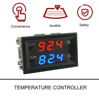 DC12V 20A Digital Temperature Controller, DIY Intelligentne Mini Termostaadi Regulaator Veekindel Andur 0.1 Celsiuse järgi Täpsus