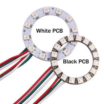 DC5V Adresseeritavad Pixel WS2812B Ringi Led WS2812 SK6812 5050 RGB LED Riba Ringi WS2811 IC Sisseehitatud RGB Adresseeritavad Riba 1-241LED