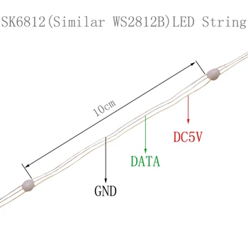 DC5V USB SK6812 LED Dekoratiivne Light String Magamistuba WS2812B RGB LED Tuled Bluetooth Täielik Värvi Eraldi Adresseeritavad