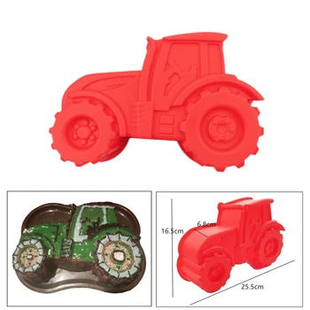 DIY 3D Traktori Silikoon Küpsetamine Hallitusseened Hallitusseened Küpsetamine Kausikestes söögi Paindlik