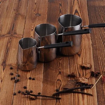 DIY Pikk Käepide Vaha sulatusahi Espresso Aurutatud Kann Latte Piim Le Kannu Vaha Sulatada Poti Metallist Toroid Kruusi Kohvi Vahendid 194990