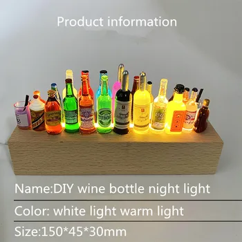 DIY Villitud Creative Night Light Öö Auto Baar Ktc Dekoratiivsed Tabel Lambi Laadimine USB Öö Valguses Puhkus Kingitus Tasuta Shipping