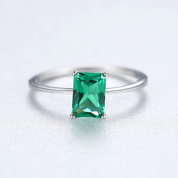 DOTEFFIL Mood Luksus Suur Smaragd Pulmad Sõrmused Naistele 925 Sterling Silver Rõngad Naine Brand Ehted Tarvikud Kingitus