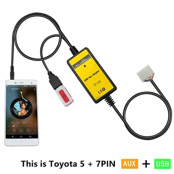 DOXINGYE,USB-Mp3-Mängija AUX Adapter Auto Digitaalse Muusika Cd-Vahetaja Adapter Toyota (5+7)Pin-Camry Corolla Lexus RAV4 Yaris
