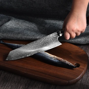 DUANZAOSHI Damascus Koka nuga kokad maksta nuga nuga 8 Tolline sinine vaik, puit käepide Jaapani stiilis nuga