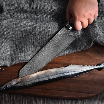 DUANZAOSHI Damascus Koka nuga kokad maksta nuga nuga 8 Tolline sinine vaik, puit käepide Jaapani stiilis nuga