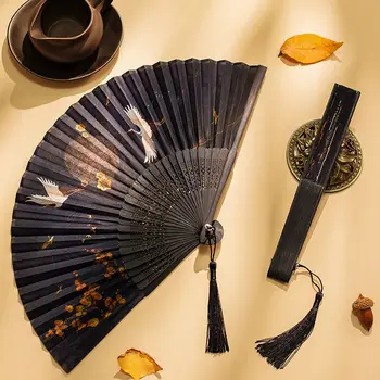 Daam Käega Kokkuklapitavad Fänn 21cm Hiina Vintage Bambusest Tantsu Fänn Kaasaskantav Hiina Hanfu Käsi Fännid Ventilador Suvel iga Päev Pool Fännid