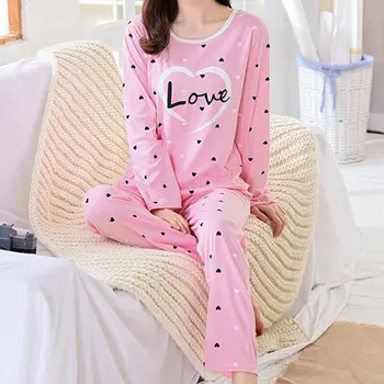 Daamid Naiste Pidžaamad Seatud Pikk Varrukas Top Nightwear Siserõivad Pidžaama Pyjama