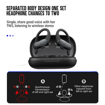 Dacom Sportlane TWS Traadita Earbuds Sport Bass Bluetooth-5.0 Müra Tühistamises Kõrvaklapid Kõrva Konks, Stereo Kõrvaklapid iPhone ' i Jaoks 190720