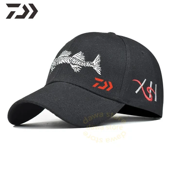 Daiwa Suvel Kalapüügi Mütsid Mehed Snapback Hip-Hop ühise Põllumajanduspoliitika Kala Püügi Müts, mille Mood Loomade Tikandid Hingav Streetwear Luu