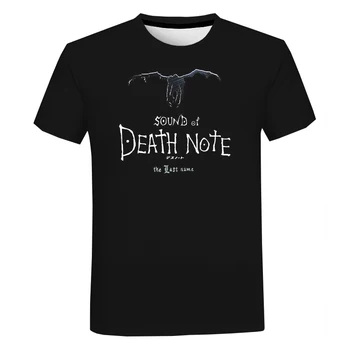 Death Note 3D Print T-särk Meestele, Naiste Mood Vabaaja Lühikesed Varrukad Õudus Anime Tee Tops Harajuku Streetwear Lahe T-Särk Tops 81257