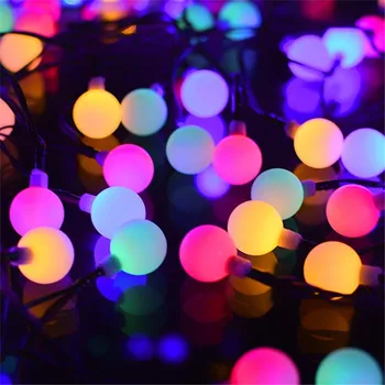 Dekoratiivne LED-Pall String Tuled Pulm Haldjas Kerge Jõulud Väljas Sise-10M 5M Vanik Puhkus Pool Aia Kaunistamiseks