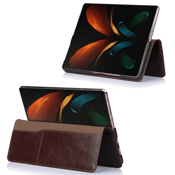 Deluxe Rahakoti ja telefoni kott case for Samsung Galaxy Z 2 Korda 5G / Z Fold2 5G Naha Puhul Klapp, Naha Telefoni Kotid äri fundas 31321