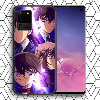 Detective Conan Telefon Case For Samsung Galaxy Note S 8 9 10 20 E FE lite Uitra Pluss must Peaminister Silikoon Coque Luksus Tagasi, Pehme