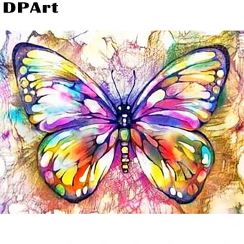 Diamond Maali Täis Ruudu/Ringi Puurida Värvitud Pintsliga Värvimine Butterfly 5D Daimond Maali Tikandid ristpistes Zou324