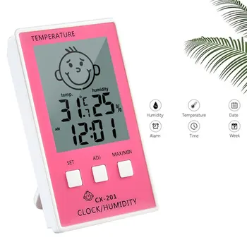 Digitaalne Termomeeter Hygrometer LCD ilmajaamas Kell, Temperatuur, Õhuniiskus Arvesti Tester Siseruumides Väljas Termometro