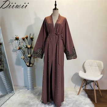 Diiwii Seal Kaftan Abaya Dubai Kimono Jakk Moslemi Hijab Kleit Abayas Naiste Hommikumantel Femme Kauhtana Marocain Katar Islam Riided