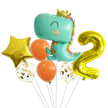 Dinosaurus Crown Latex Balloon Sünnipäeva Alumiinium Film Õhupalli Metsa-Laste Partei Sünnipäeva peep varba kingad Teenetemärgi Teenetemärgi