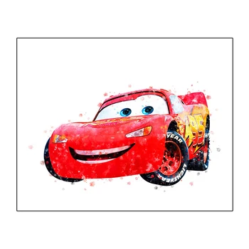 Disney Cars Lightning McQueen Vedada Mater Akvarell Lõuend Kunsti Maalid Plakat ja Print Seina Art Pilt Kodu Kaunistamiseks