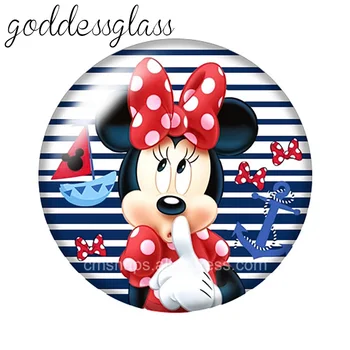Disney Cartoon Minnie Mouse Armas 10tk lähteenmäki klaas 18mm snap nupud 18mm snap käevõrud ehted