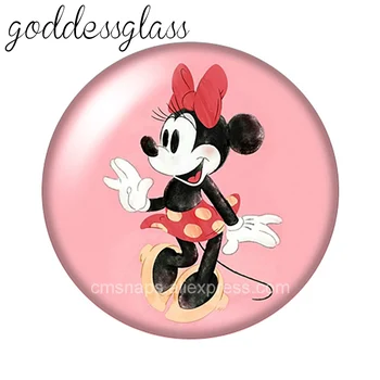 Disney Cartoon Minnie Mouse Armas 10tk lähteenmäki klaas 18mm snap nupud 18mm snap käevõrud ehted