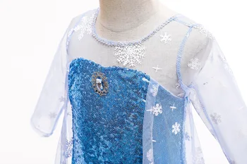 Disney Külmutatud 2 Kostüüm Tüdrukud Printsess Elsa Kleit Sinine Ehitud Mesh Ball Kleit Laste Lume Kuninganna Cosplay Karnevali Riided 143166