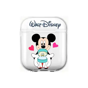 Disney Miki Hiir Pehmest Silikoonist Juhtudel Airpods 1/2 Kaitsva Juhtmeta Bluetooth-Kõrvaklapp Katta Õhu Kaunad Laadimise Kasti 2623