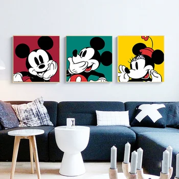Disney Minnie Mickey Mouse Kunsti Lõuend Maalid Suur Avatar Plakatid ja Pildid Cuadros Seina Art Pilte elutuba Decor
