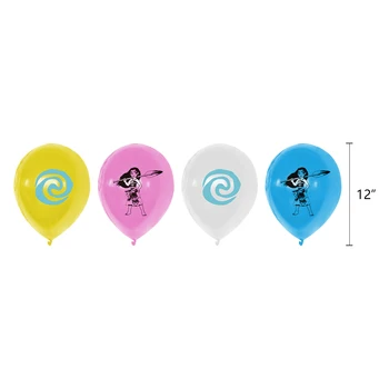 Disney Moana Printsess Teema Sünnipäeva Teenetemärgi Banner Koogikarpides torukübar Latex balloon Baby Shower Õhu Globos Tarvikud