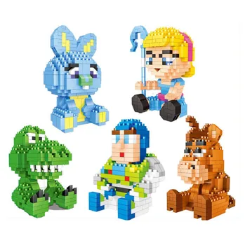 Disney Toy Story nanobrick cartoon arvandmed Buzz Lightyear Rex Bo Peep Bulleye JÄNKU micro diamond plokid ükssarvik ehitada tellistest mänguasi