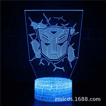 Disney Transformers Optimus Prime Autobot 3D öö valguses led7/16 värvi puutetundliku kaugjuhtimispuldi laualamp meeleolu valguse sünnipäeva kingitus 116926
