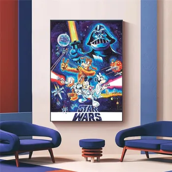 Disney filmi Star Wars Lõuendile Maali Karikatuurid, Plakatid ja Pildid Kaasaegne Seina Art Pilte Kids Room Home Decor raamita