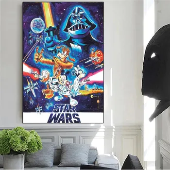 Disney filmi Star Wars Lõuendile Maali Karikatuurid, Plakatid ja Pildid Kaasaegne Seina Art Pilte Kids Room Home Decor raamita