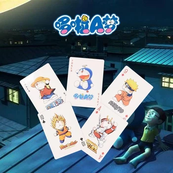 Doraemon 54Pcs mängukaardid Pokkeri Mänguasjad Sinine paks Mees Kawaii Anime, Joonis Kaetud Paber Vaba Aja veetmise Desktop Mängud, Mänguasjad 181158
