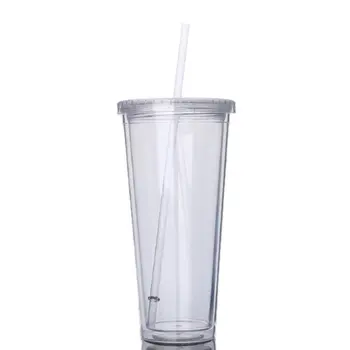 Double-layer plastikust anti-põletushaavu käsi õled cup Premium Klassi Akrüül Topelt Seinaga Nõudepesumasin Ohutu Mitmekülgne 137696
