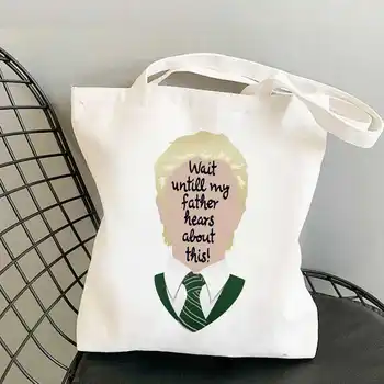 Draco Malfoy ostukott recycle shopper kott džuudist kott toidupoed bolsas de tela eco bag bag tassima sac toile