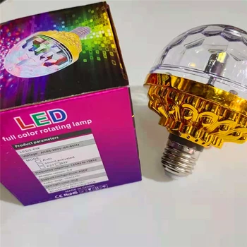 E27 Disco Lamp, Laser Projektor Pöörleva RGB-Osaline Hele Lamp Disco Pirn Disco Sünnipäeva Club Baar Jõulud