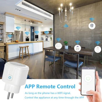 EU Pistik WiFi Traadita Smart Pistik hääljuhtimine Pistikupesa Taimeriga Pesa Nutikas Stseeni Tööd Alexa Google ' i Kodu Smart Home Arukas Elu
