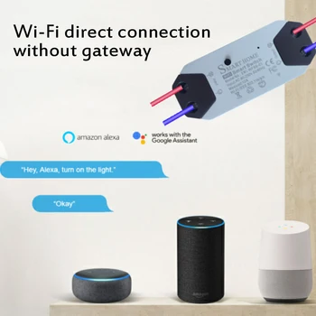 EWeLink WiFi Lüliti Arukas Valgustus Avaja Töötleja Tööd Alexa Echo Google ' i Kodu SmartLife APP Kontrolli Nr Rummu Vaja