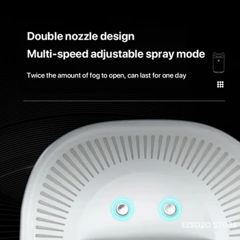 EZSOZO 3000ML Leibkonna Õhu Niisutaja Dual Otsik Külm Udu Lõhn Difuusor, Värviline LED Valgus Ultraheli USB Niisutaja
