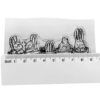 Easter Bunny Kapseldatud Taim Silikoon Selge Pitser Stamp DIY Scrapbooking Reljeef fotoalbumi Dekoratiivne Paber-Kaardi Käsitöö Kingitus
