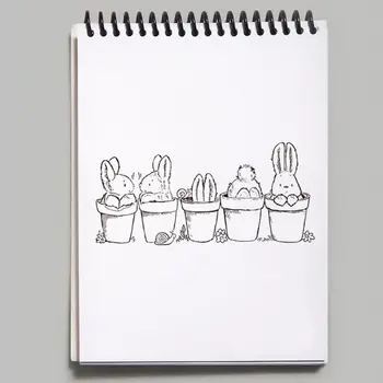 Easter Bunny Kapseldatud Taim Silikoon Selge Pitser Stamp DIY Scrapbooking Reljeef fotoalbumi Dekoratiivne Paber-Kaardi Käsitöö Kingitus