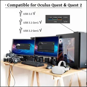 Eest Oculus Quest 2 Link Kaabel 5M USB 3.0, Kiire Laadimine Kaablid Quest2 VR andmeedastus Kiire Tasud VR Peakomplekt Accessorie 3/5M