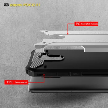 Eest Xiaomi Pocophone F1 Juhul fundas Raske Karm Puhul Xiaomi Poco F1 Mi F1 coque Hübriid Armor Telefoni Kate Topelt Kaitsta 13684