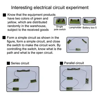 Elektri Paralleelselt Circuit Valgustus Väike Pirn Füüsika Elekter Eksperiment Seadmete Komplekt Mänguasi