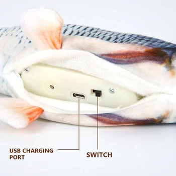 Elektrilised Kassi Mänguasi 3D Kala Laadimine USB Simulatsiooni Kala Mänguasi Pet Interaktiivne Kass Mänguasjad Kassipoeg Närimine Catnip Mänguasi Kassid Varud