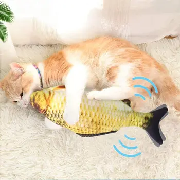 Elektrooniline Kassi Mänguasi 3D Kala Elektrilised Simulatsiooni Hammustada Vastupidav Catnip Kassi Mänguasi Pet Närida Mänguasi Pet Suhtlemise Koolitus Tarvikud