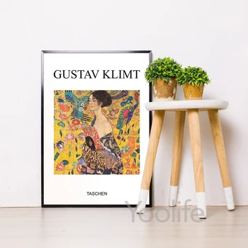 Elupuu Gustav Klimt Lõuendil Maali Poster Galerii Seina Art Pilt Klassikaline Kujundus Prindi elutuba Home Decor 95711